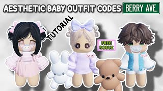 HOW TO BECOME A CUTE BABY  AESTHETIC BABY OUTFIT CODES FOR BERRY AVENUE AND BLOXBURG TUTORIAL 👶✨️ [upl. by Nnahtur]