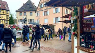 One Day In Colmar France During Christmas December 2021 Under the Snow  4K With Christmas Music 🎄🎅❅ [upl. by Phipps586]