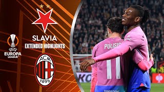 Slavia Praha vs AC Milan Extended Highlights  UEL Round of 16 2nd Leg  CBS Sports Golazo [upl. by Borras]