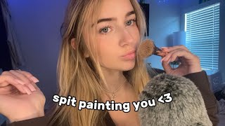 ASMR spit painting you mouth sounds fast and aggressive [upl. by Neau]