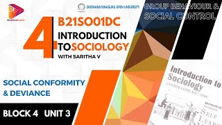 SOCIAL CONFORMITY AND DEVIANCE  SOCIAL INSTITUTION  INTRODUCTION TO SOCIOLOGY  SGOU  UPSC  PSC [upl. by Esli]