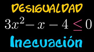 Desigualdades o Inecuaciones Cuadráticas  Conjunto solución [upl. by Morville]