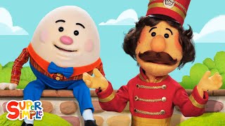 Humpty Dumpty With Puppets  Classic Nursery Rhymes  Super Simple Songs [upl. by Hernardo]