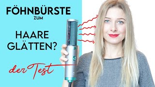 Haare glätten und Föhnen in einem Föhnbürste von Amazon im Test  sooohhalt [upl. by Annoj]