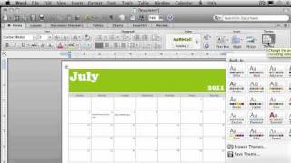 Create a calendar  Word 2011 [upl. by Dosi]