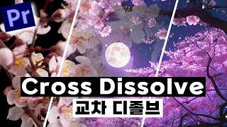 프리미어프로 효과 자연스러운 화면 전환 Cross Dissolve  교차디졸브  크로스디졸브 트랜지션 효과 [upl. by Alitha]