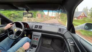 Ferrari 348 TB  5700 km  3500 miles  Driving Video  Oldenzaal Classics [upl. by Ebeohp]