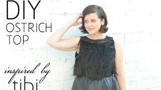 Fashion DIY  Ostrich Feather Top [upl. by Maibach]