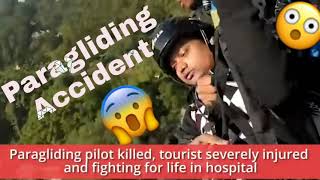 Paragliding Accident  Pilot killed and Tourist severely injured RIP ParaglidingCrashhttp [upl. by Redvers]