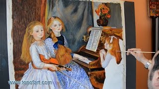 Renoir  The Daughters of Catulle Mendes  Art Reproduction Oil Painting [upl. by Aniral790]