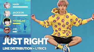 GOT7  Just Right Line Distribution  Color Coded Lyrics PATREON REQUESTED [upl. by Desdamona]