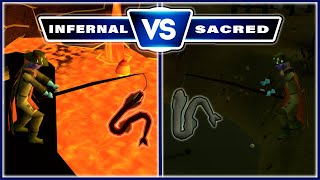 The Ultimate osrs AFK Fishing Money Makers Infernal VS Sacred [upl. by Lewiss311]