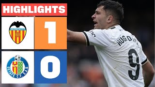 VALENCIA CF 1  0 GETAFE CF  RESUMEN LALIGA EA SPORTS [upl. by Chon]