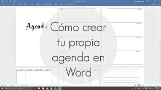 Cómo crear tu propia agenda en Word  Julieta Jareda [upl. by Nessej]