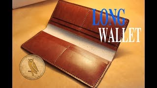 Making a Leather Long Wallet Simple [upl. by Gilman]