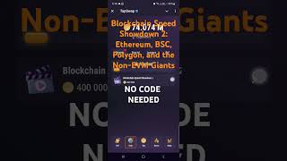 Blockchain Speed Showdown 2Ethereum BSC Polygon and the NonEVM Giants shorts tapping tapswap [upl. by Anelaj]