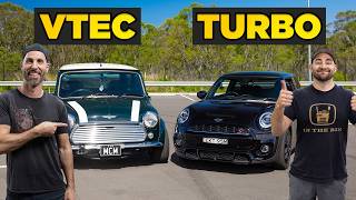 Old MINI Honda Powered vs New MINI Turbo [upl. by Ecitnerp]