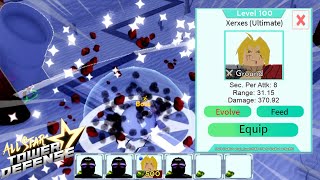 Level 100 Xerxes Ultimate  Edward Elric in Challenge 3  Showcase  Roblox All Star Tower Defense [upl. by Nirehtak]