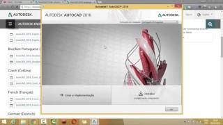 AUTOCAD 2016  INSTALAR TRADUÇÃO PARA PORTUGUÊS [upl. by Heater]