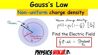 Gausss Law for NonUniform Charge Distribution [upl. by Valora]