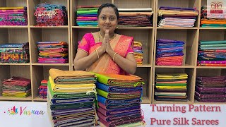 Turning Pattern pure silk sarees  Latest pure silk sarees designs  soft silk sarees with price [upl. by Crofoot689]