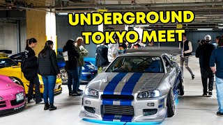 TAKING MY R34 GTR TO SECRET UNDERGROUND TOKYO CAR MEET Tokyo Drift Car Meet [upl. by Tnayrb80]