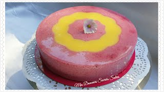 Entremet mousse fruits rouges et insert citron [upl. by Derag]