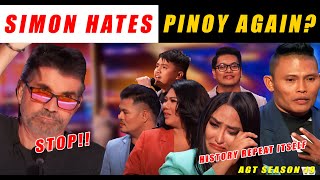 SIMON COWELL pina HIYA ang BAGONG PINOY CONTESTANTS sa AGT SEASON 19 [upl. by Edahs]