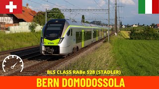 Cab Ride Bern  Brig  Domodossola SwitzerlandItaly train drivers view in 4K [upl. by Sarson472]