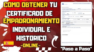 Cómo Solicitar el Certificado de Empadronamiento Online en España  Guía Paso a Paso [upl. by Aerdnahs180]