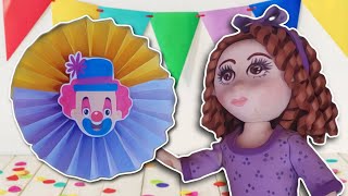 CÓMO HACER ROSETONES DE PAYASOS FÁCIL PARA EL DÍA DEL NIÑO  Video 209 [upl. by Cathyleen]