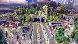 HO Scale Steam Locomotive Model Railway Layout with Thousands of Details Germany [upl. by Hollander]