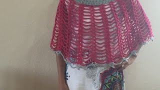 Tuto cape pèlerine au crochet spécial gaucher [upl. by Hacissej769]