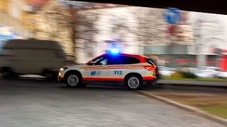 Neuer BMW X1  ELW  neuer RTW Aicher Ambulanz Union München Zusammenschnitt [upl. by Aicnilav]