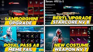 ROYAL PASS A8 LEAKS l NEXT PREMIUM CRATE l LAMBORGHINI UPGRADE PUBG MOBILE UPDATE 33 [upl. by Danae420]