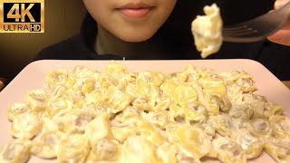 ASMR Italian Tortellini In A Creamy Parmesan Cheese Sauce No Talking Eating Sounds 吃播먹방 4K [upl. by Vaclav430]