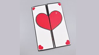 Easy Love card  Valentine card ideas diycrafts valentinecraftideas handmadecard lovecards [upl. by Anatole]