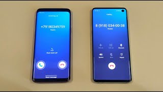 Samsung Galaxy S9 vs S10 Incoming call amp Outgoing call at the Same Time [upl. by Ojok673]