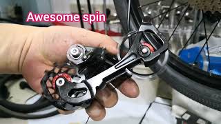 Shimano Tiagra Rear derailler pulley wheels replacements [upl. by Jelene175]