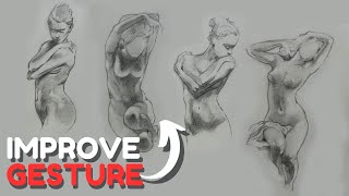 Gesture Drawing Quicksketch  how to draw gestures poses  Gesture drawing practice for beginners [upl. by Thar138]