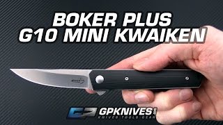 Boker Plus Black G10 Mini Kwaiken Flipper Overview [upl. by Rundgren109]