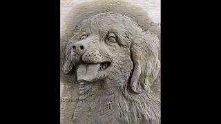 It was really amazing to see the dog portrait sculpture conghungartartist [upl. by Olivier984]