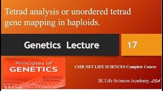 GENETICS Lecture No 17 Tetrad analysis or unordered tetrad inheritancebiologyCSIRNETDBT [upl. by Entruoc]