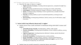 NQF L3 Health and Social Care Unit 7 Principles of safe practice Task 2 [upl. by Cony]