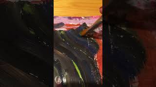 making a squiggle painting 🐬satisfying aesthetic painting art [upl. by Lower]