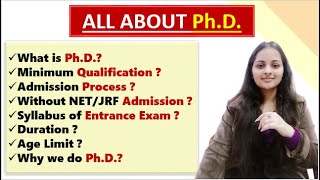 PhD minimum qualification PhD admission process without net PhD admission PhD course details [upl. by Kee195]