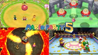 Mario Party 5  All 1 VS 3 Minigames [upl. by Ennayelsel]