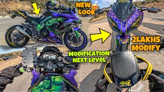 Finally Hulk NEW LOOK😍 Next Level Wrap Only 1 in India Kawasaki h2r [upl. by Sanjiv352]