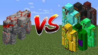 redstone golem vs all golems Minecraft [upl. by Fahy6]