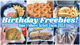 BIRTHDAY FREEBIES 2022  HOW  WHERE TO GET FREE STUFF FOR YOUR BIRTHDAY Shop with me [upl. by Tocs]